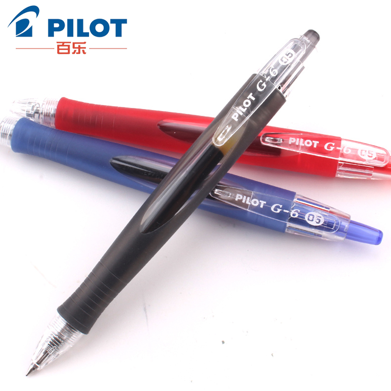 日本PILOT百乐G-6水笔按动中性笔