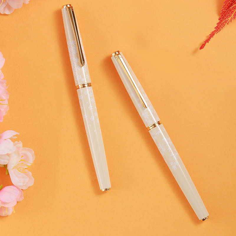 日本pilot百乐lady white樱花枫叶钢笔女士用14k金尖fd-18sr礼盒装