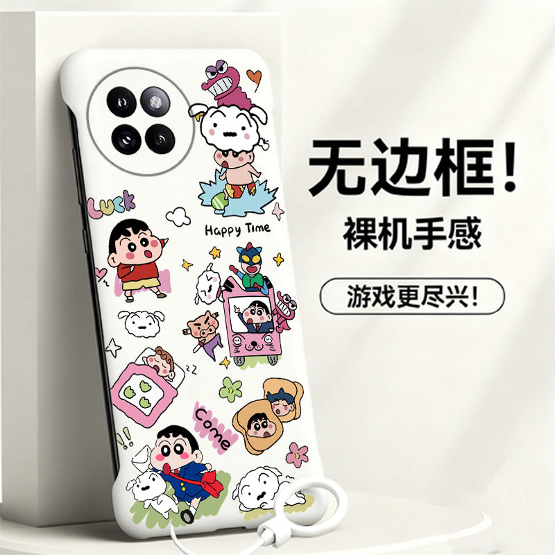 送挂环蜡笔小新适用小米civi4pro手机壳civi5pro无边框Civi3/2散热红米note9pro新款mix4半包超薄小米9硬1s女