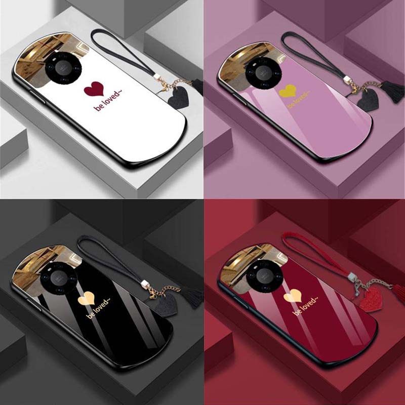 网红爱心适当于华为mate40pro手机壳弧形补妆镜面mae40pro个性椭圆送流苏挂绳玻璃壳化妆镜子防摔情侣男女款,3C数码配件,手机保护套/壳,淘宝优惠券,粉丝福利购,淘宝优惠卷