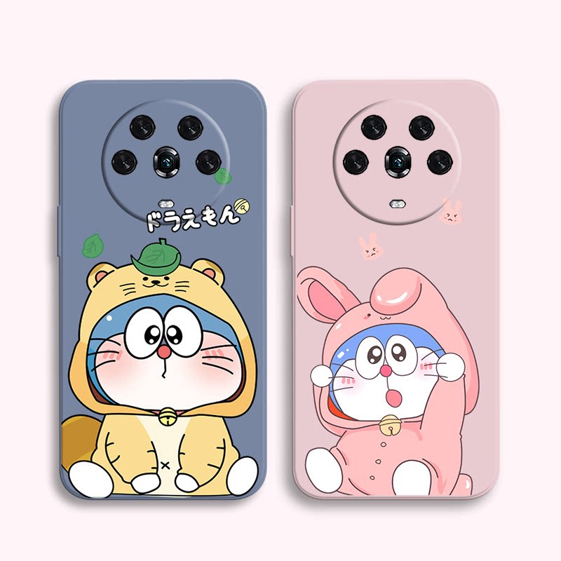 蓝胖子华为荣耀magic4手机壳Magic3至臻版情侣款x30i秀恩爱x20se软壳x10max男9xpro女8x硅胶挂绳高级感卡通套