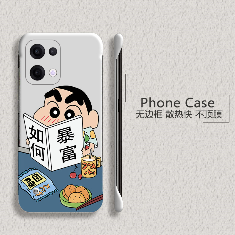 蜡笔小新适用opporeno12手机壳reno13pro无边框reno11散热reno8新款reno9半包ren8超薄7se硬壳防摔保护套女