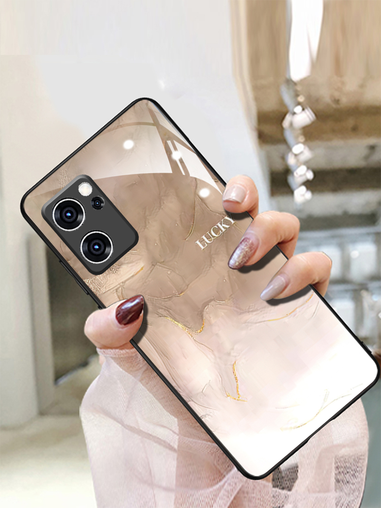 reno7钢化玻璃手机壳少女