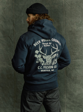 Filson美式重磅勘探者系列连帽印花卫衣男士秋冬保暖外套混纺帽衫