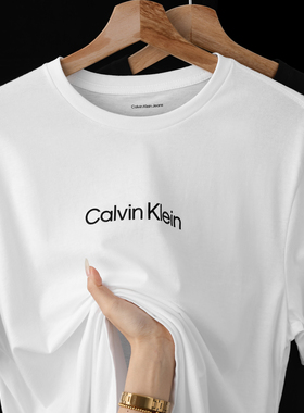 美版正品 Calvin Klein美式简约LOGO字母印花短袖时尚T恤4R8084S