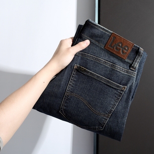 新品 Lee李夏季 时尚 百搭复古深色牛仔裤 美版 微喇舒适休闲长裤 正品