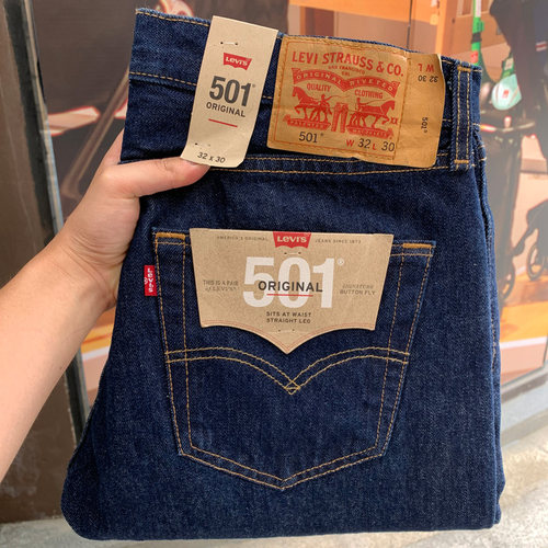 Levis李维斯501原色水洗牛仔裤男