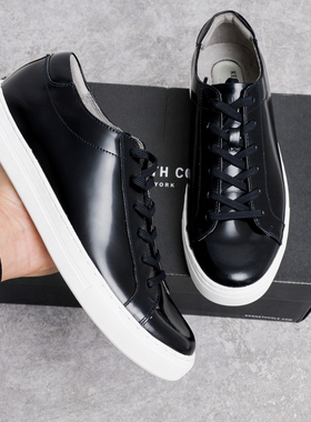 正品 Kenneth cole/凯尼斯柯尔男士百搭潮流牛皮休闲板鞋蓝色低帮