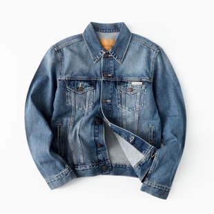 Calvin Klein美式水洗做旧翻领牛仔夹克男士CK时尚潮外套40TM715