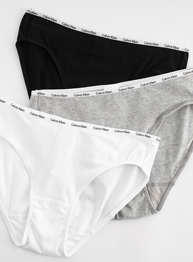 美版正品Calvin Klein经典性感纯色三条装CK内裤低腰三角裤女礼盒