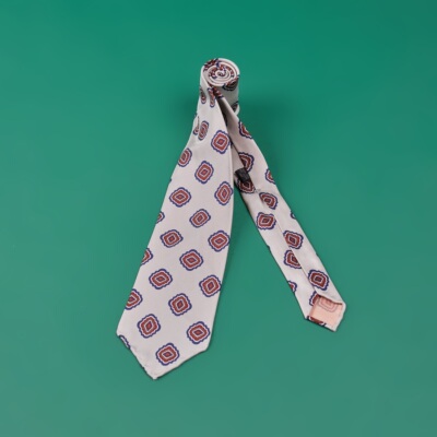 AllenXie印花羊毛商务手工领带