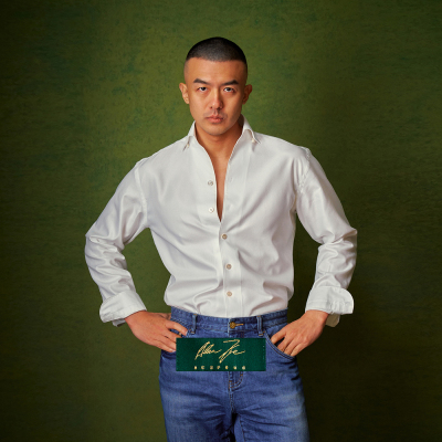 AllenXie一片领丝棉衬衫