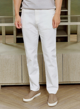 牛仔裤纯色男修身直筒长裤百搭中腰春夏休闲裤Allen Xie艾伦谢