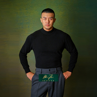 粗纺半高领小山羊绒针织衫 Xie艾伦谢 毛衣内搭套头保暖亲肤Allen