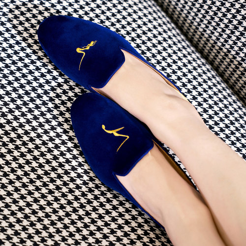 AllenXie休闲包头拖丝绒