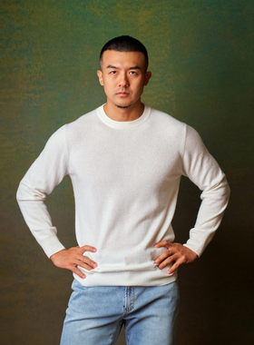 圆领山羊绒羊毛衫套头毛衣针织衫男保暖休闲多色Allen Xie艾伦谢