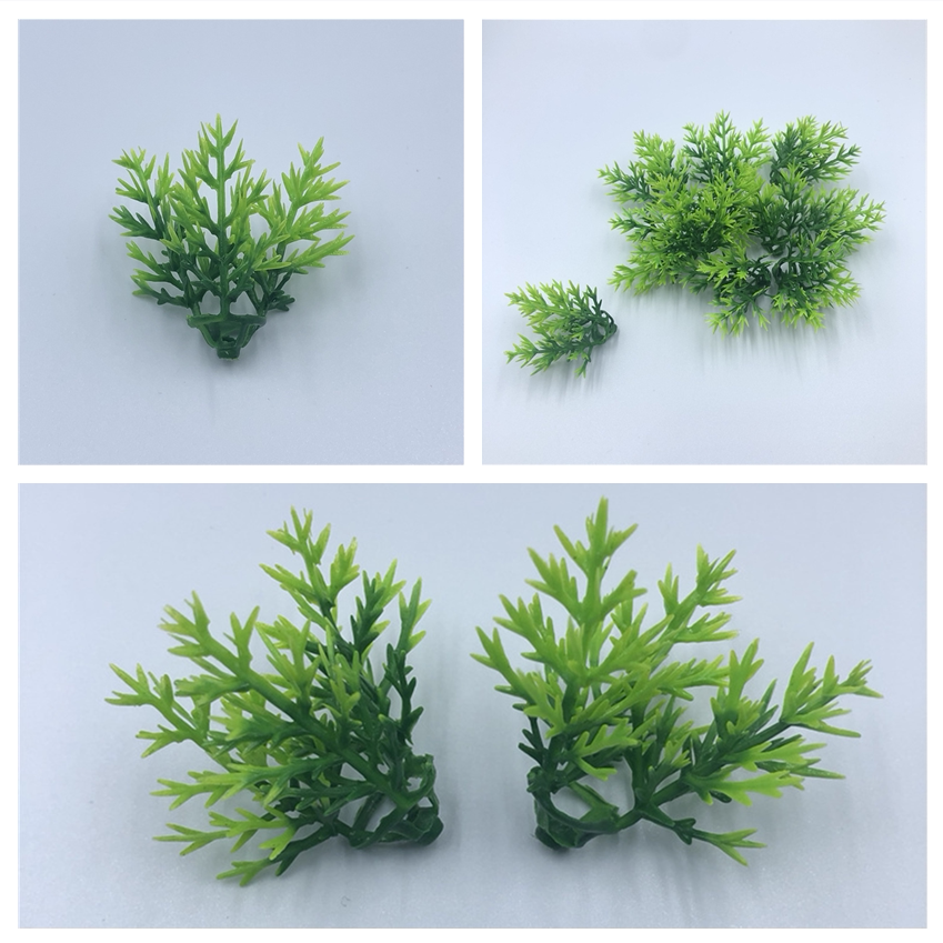 酒店盆饰仿真崖柏草迎客松叶子假草塑料小草装饰手工植物盆栽配饰