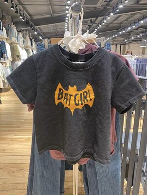 BrandyGirlBM官网同款美式复古BatGirl印花t恤bm高腰纯棉短袖夏天
