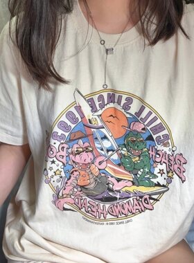 短袖常规印花全棉男女
