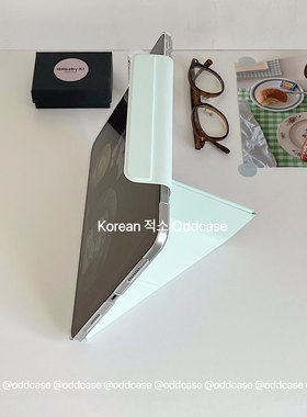 odd「自留/ins 春日低饱和绿」ipad 无笔槽硬壳/pro11/2025/a16/11代/air5半包PC/Y＋3折10.2/9横竖支撑MINI7