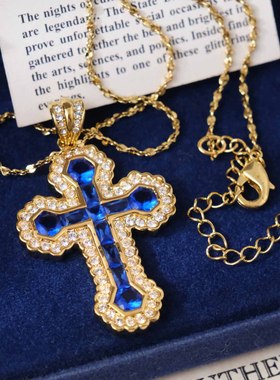 VintageJBK镀金十字架项链