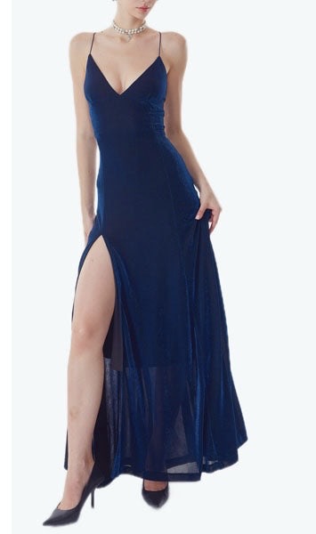 外贸单春季新款法式星光闪闪女气质收腰显瘦百搭吊带连衣裙礼服裙