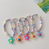 宠物花朵彩珠项链配饰用品猫咪比熊约克夏狗狗小型犬项圈脖圈装 饰