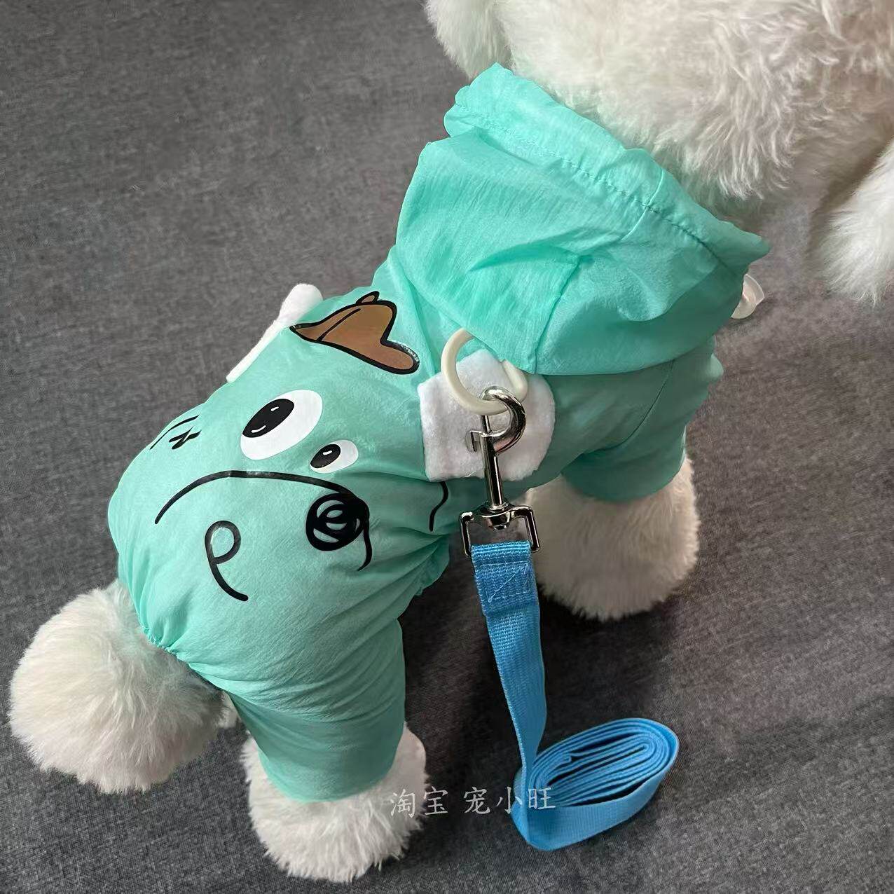 轻薄防晒防脏连帽外套四脚皮肤衣宠物泰迪比熊小型犬狗狗春夏衣服