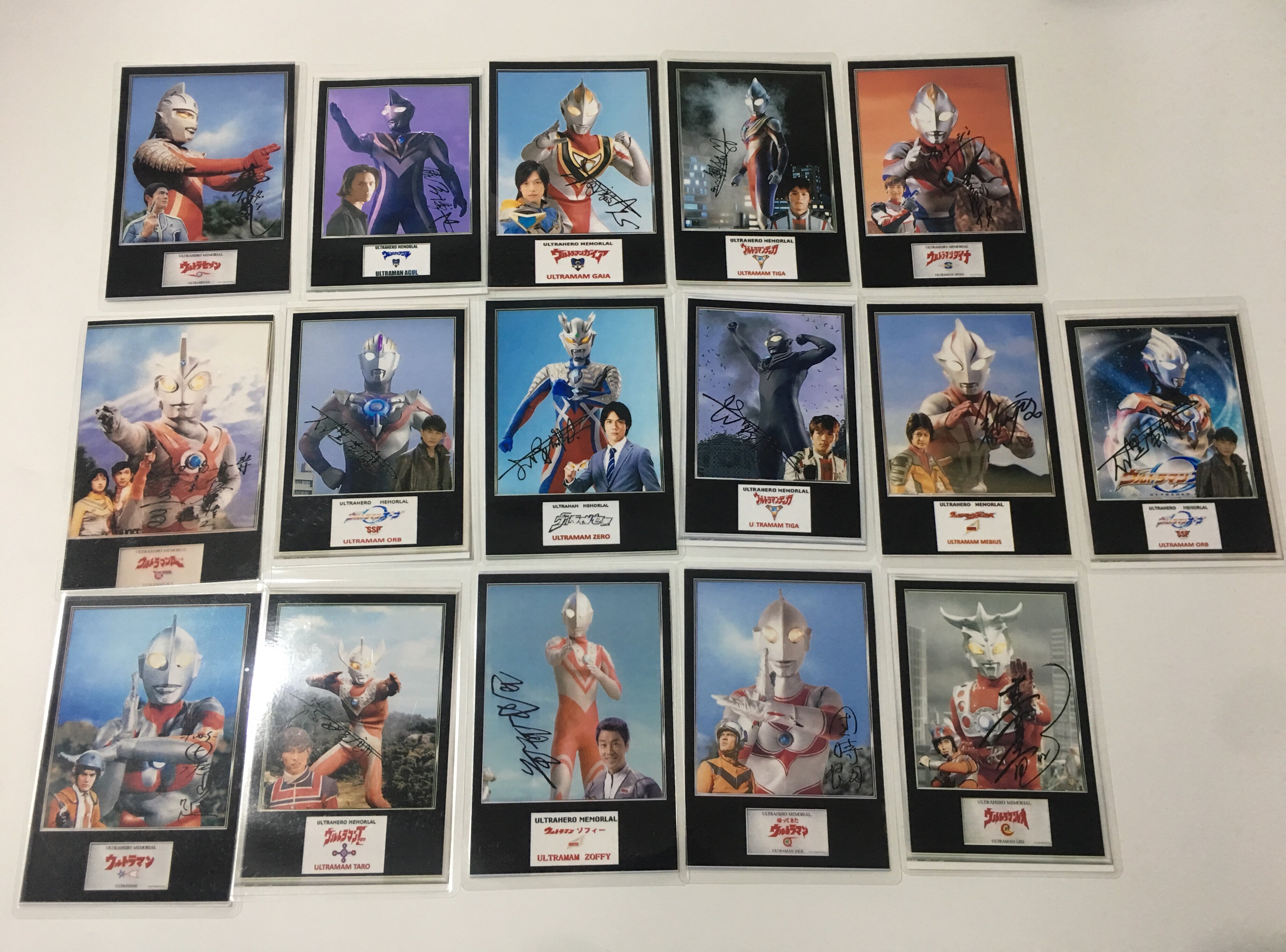 奥特曼签名照 6寸 迪迦 戴拿 盖亚 阿古茹 初代 赛文 杰克 欧布