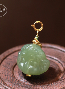 【虚妄吊坠】天然和田玉财神吊坠S925银百搭气质款