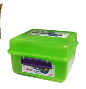 新西兰sistema餐盒 多格分层三明治盒 露营水果蔬菜沙拉盒 午餐盒