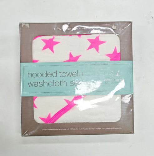 美国adenanais宝宝浴巾洁面巾新初生儿童婴儿洗澡巾吸水带帽纯棉