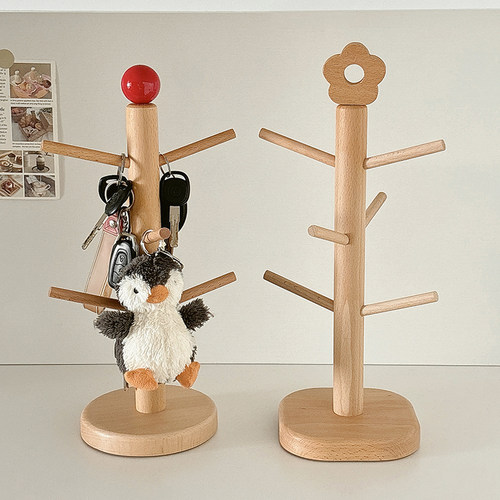 实木多功能收纳架钥匙挂架