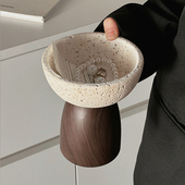 洞石托盘玄关摆件置物架客厅桌面桌面摆件装 饰家居好物饰品收纳碗