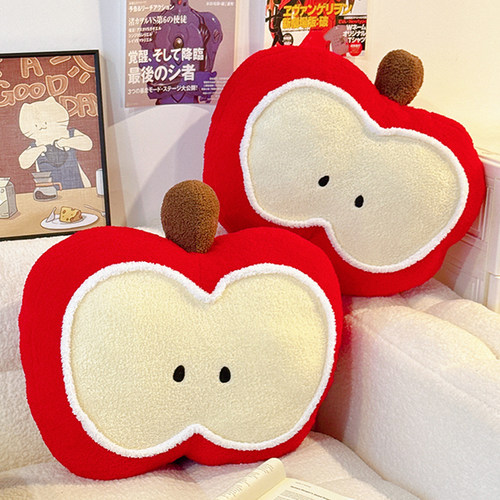 可爱苹果抱枕靠枕办公室座椅腰枕