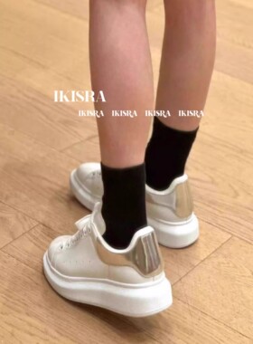 限时抢购！26-2 新款增高银尾厚底小白鞋系带老爹鞋