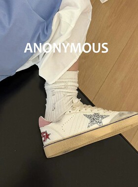 LOOG Aou一眼爱上！超火~26s新款平底鞋粉色小脏鞋休闲板鞋小白鞋