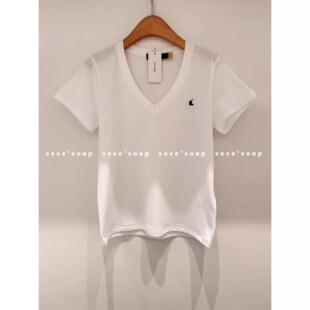 26ss刺绣V领宽松T恤短袖 挖到宝了 新品 神仙小T 女士 招牌款