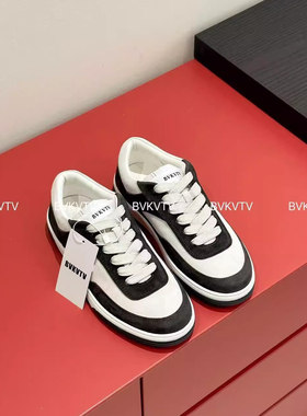 经典系列 巨好看！顶配版25A早春款黑白熊猫板鞋真皮厚底休闲板鞋