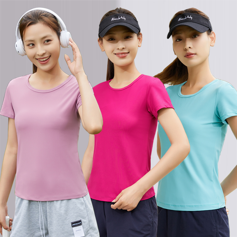 速干透气高弹显瘦干爽女运动上衣