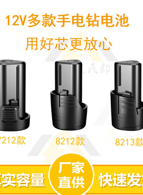 12V电动工具锂电池适用德创占有8212恩宝克力士美凯龙7212手电钻