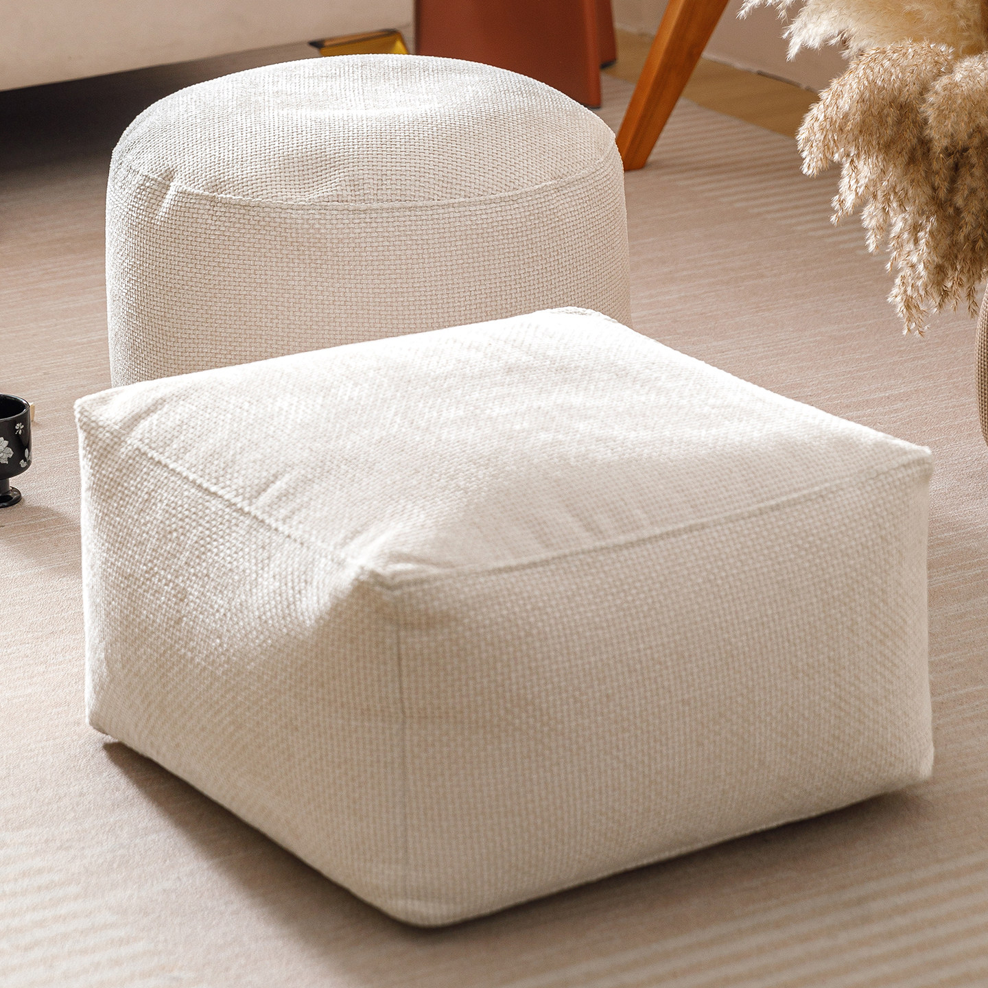 圆墩简约现代款素色懒人沙发客厅蒲团坐墩脚凳榻榻米坐垫,居家布艺,蒲团,淘宝优惠券,粉丝福利购,淘宝优惠卷