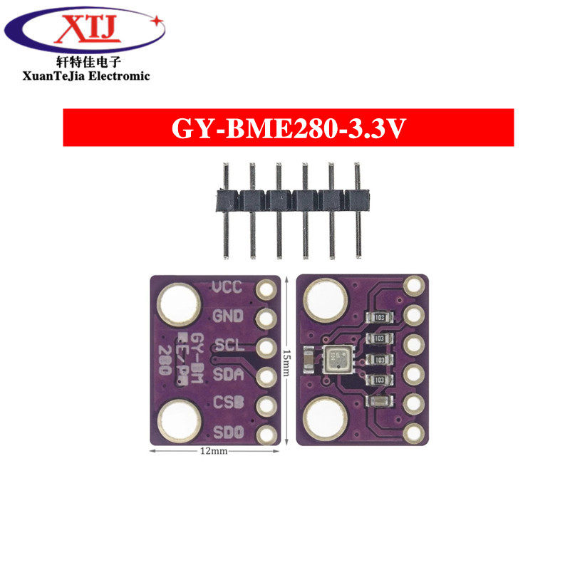 โมดูลเซ็นเซอร์วัดความกดอากาศ อุณหภูมิ และความชื้น ความแม่นยำสูง GY-BME280-3.3V 5V สำหรับระบบฝังตัว