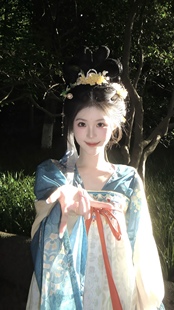 復原齊胸襦裙日常女春夏漢服套裝 春夏新款 春辰錦 原創(chuàng)唐制古裝