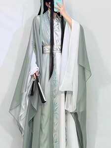 听竹春秋魏晋风大袖汉服套装