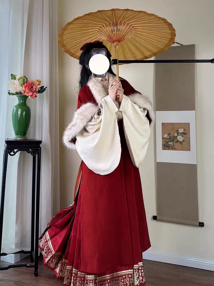 全套马面裙冬季汉服加绒加厚原创