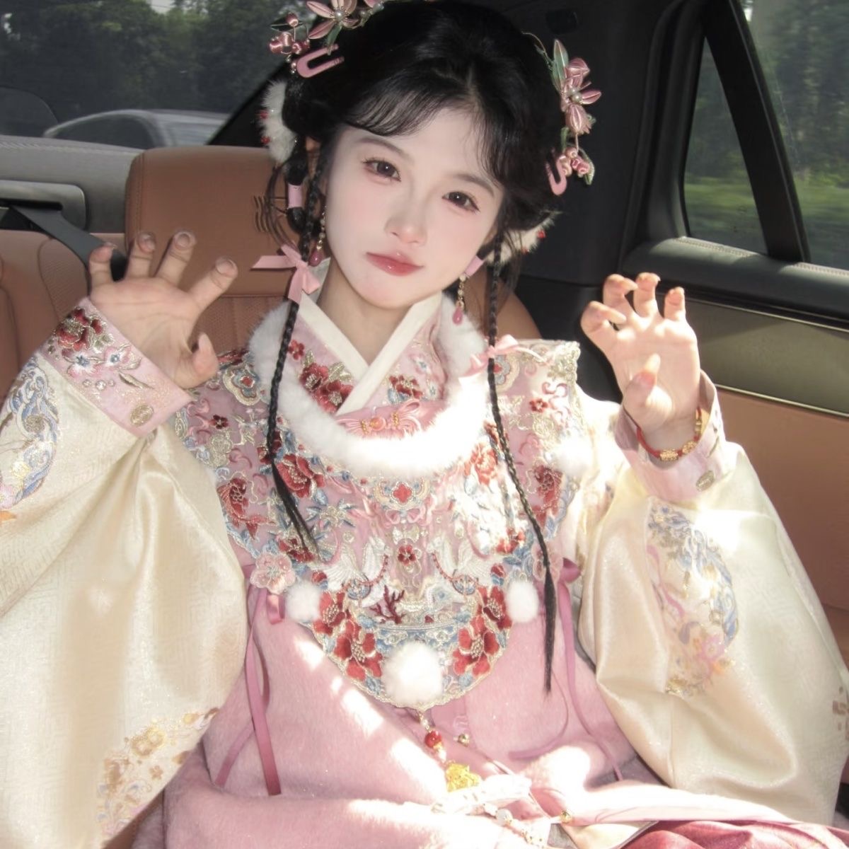 马面汉服套装加厚秋冬高腰保暖