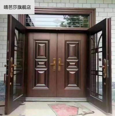 农村大门沙门双开自建房防盗门家用进户门别墅豪华锌合金乡村庭院