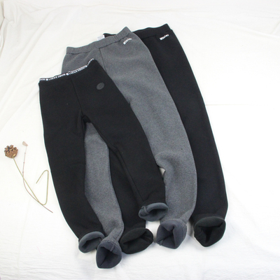 2037/2061木家旗下一体绒打底裤童装秋冬款加绒紧身长裤女中大童