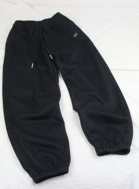 65121/65122青少年一体绒卫裤童装秋冬款男女童加绒休闲长裤大童